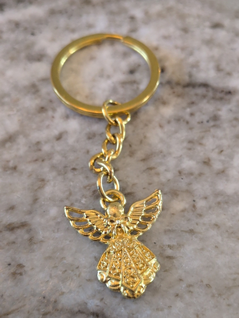 Gold Angel Keychain Charm - Women Accessories Key & Card Holders